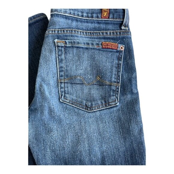 7 For All Mankind Boy Cut Low-Rise Button-Fly Ladies Jeans - Size 27 - Picture 7 of 7